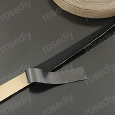18MM发箍包脚布-带粘胶罗纹带（黑色）