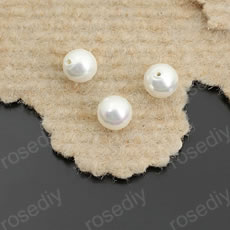 8MM半孔天然贝壳珍珠(白色)