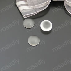 10MM圆形玻璃宝石贴片-厚半球（磨砂白）