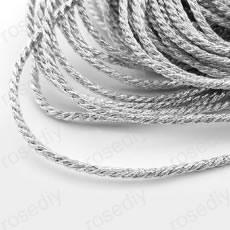 2.5MM纯银扭绳 银丝绳